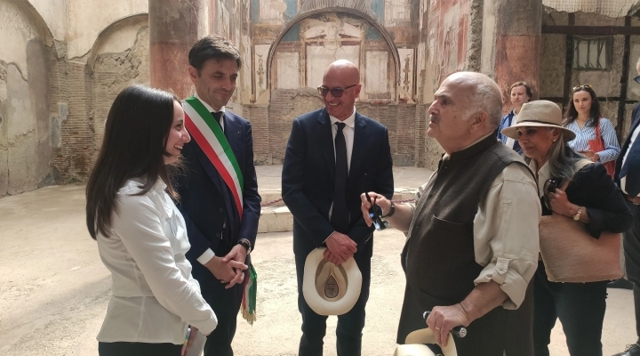 Il Principe Hassan di Giordania in visita al Parco Archeologico di Ercolano per consolidare legami culturali