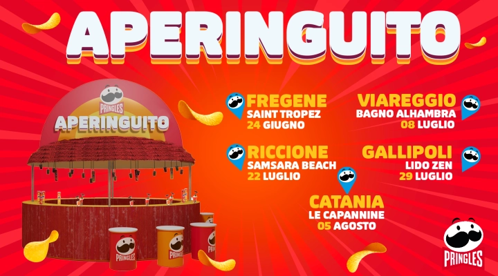 MR P MOLLA TUTTO E APRE UN CHIRINGUITO: RIPARTE IL TOUR DI PRINGLES SULLE SPIAGGE PIÙ ICONICHE DELL’ESTATE ITALIANA