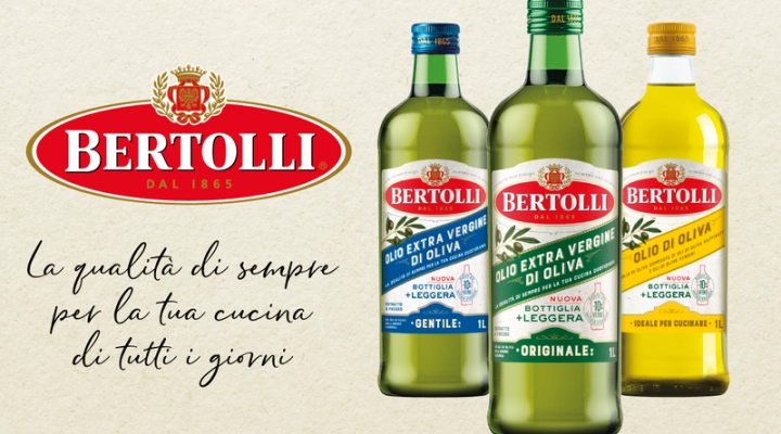 Il NUOVO BERTOLLI: STILE RINNOVATO, QUALITÀ IMMUTATA PER L’OLIO D’OLIVA PIÙ VENDUTO AL MONDO