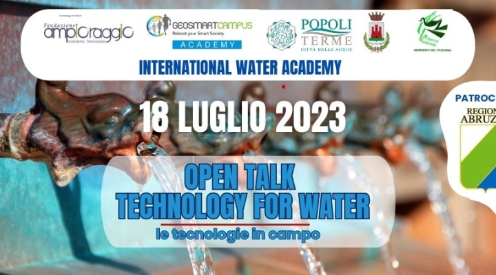 Tecnologie per l’acqua alla International Water Academy il 18 Luglio a Popoli, Città delle Acque