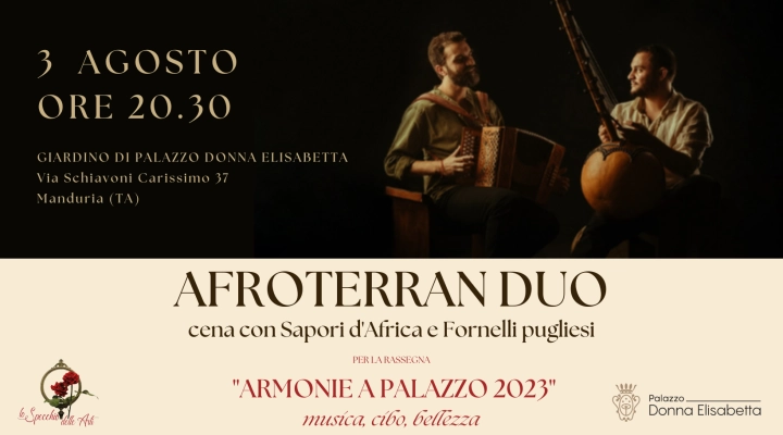 AFROTERRAN DUO – CENA E CONCERTO TRA AFRICA E PUGLIA