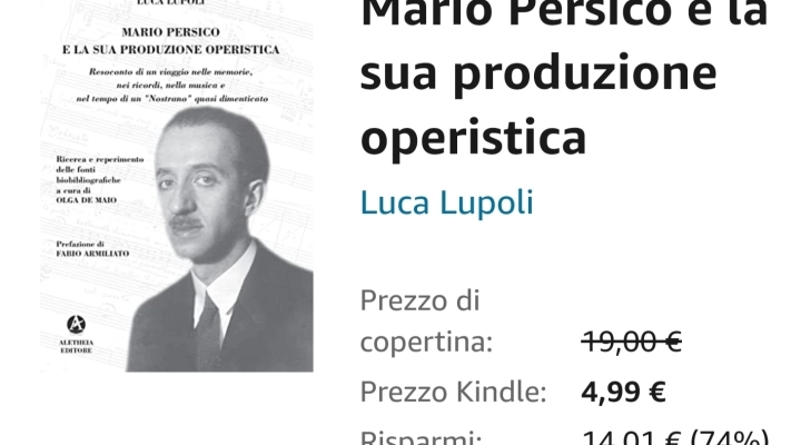 Mario Persico un musicista da riscoprire nel saggio di Luca Lupoli