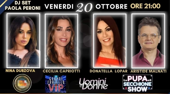 SESTINO BEACH VENERDI 20 OTTOBRE ORE 21:00 OSIPITI D’ ECCELLENZA DELLA SERATA: CECILIA CAPRIOTTI, ARISTIDE MALNATI, NINA DUBZOVA, DONATELLA LOPAR