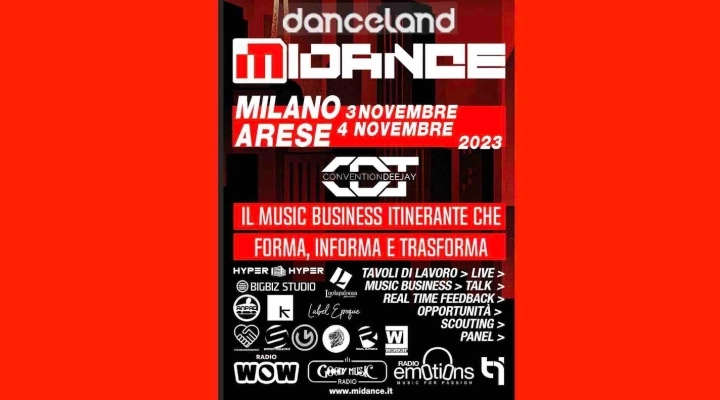 Midance e Convention Deejay 2023, il 3 e 4 novembre ’23 a Milano e ad Arese