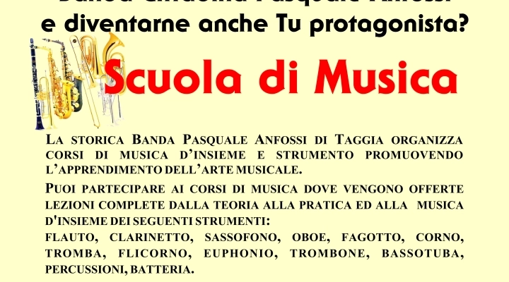  TAGGIA Banda Musicale Pasquale Anfossi Corsi di Strumento