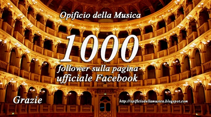 Opificio della Musica supera i 1000 fan su Facebook