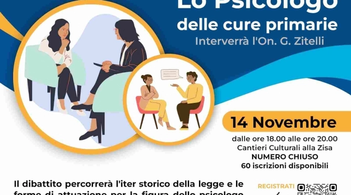 Psicologia delle cure primarie in Sicilia, ai Cantieri Culturali alla Zisa di Palermo un incontro a cura di “Agire per l’Ordine”, FIP e A.U.P.I.