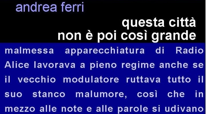 Andrea Ferri torna con il suo ultimo romanzo “Questa città non è poi così grande”