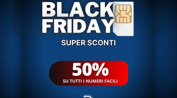 Black Friday da D&V Shop: numeri facili e nuove sim da attivare con sconti del 50%