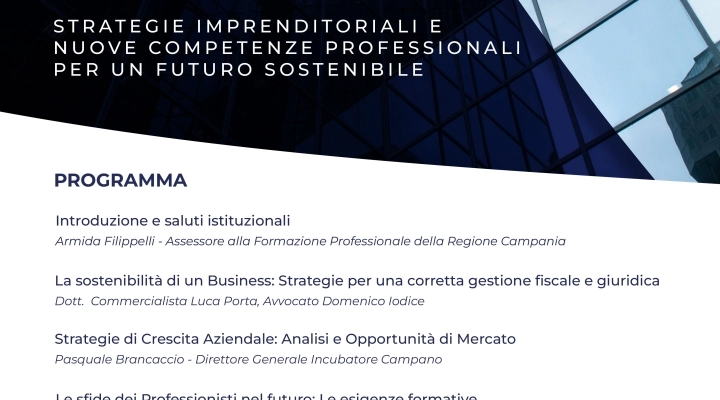 A Ercolano “Strategie Imprenditoriali e Nuove Competenze Professionali per un Futuro Sostenibile”