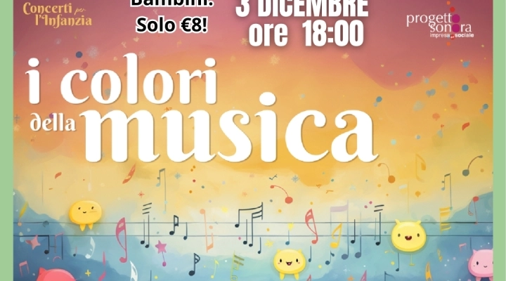 Domenica 3 dicembre I colori della musica Teatro in famiglia_Teatro Eduardo di Arzano