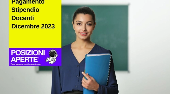 Tredicesima Docenti nello Stipendio Dicembre 2023