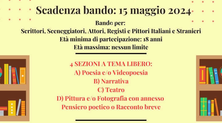 Al via il Premio di Poesia, Narrativa, Teatro e Pittura 