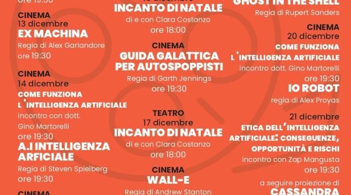 Per Altri Natali Natale Digitale rassegna di cinema all’Auditorium Marillac dal 12 al 21 dicembre