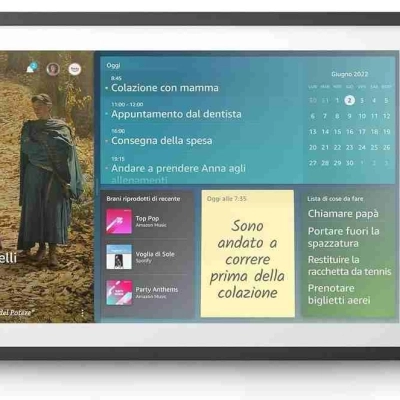 Echo Show 15 + Telecomando: Lo Schermo Intelligente Full HD da 15,6” per la Tua Casa Con Alexa e Fire TV Integrata