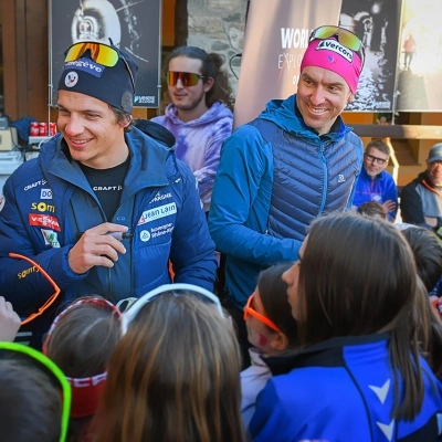 Clément Parisse e Maurice Manificat al via della MarciaGranParadiso 