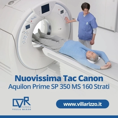 Installazione della nuovissima Tac Canon 160 strati a Villa Rizzo Siracusa