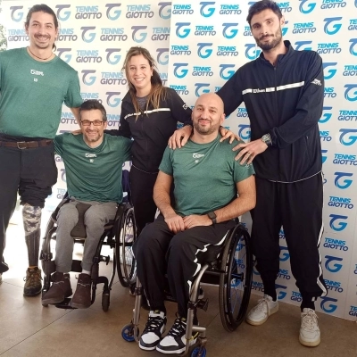 Una squadra del Tennis Giotto nel campionato nazionale di wheelchair tennis