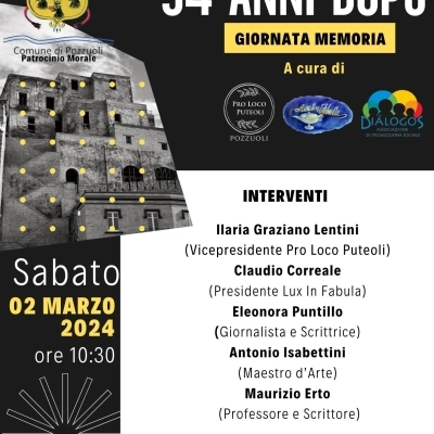 “Rione Terra: 54 anni dopo” -  2 marzo 2024, ore 10:30 evento a Palazzo Migliaresi