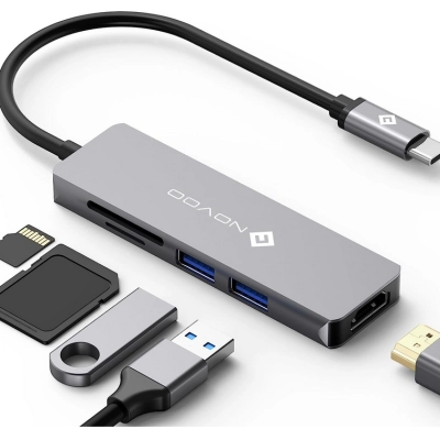 Recensione NOVOO USB C Hub 5 in 1: Espansione Istantanea per MacBook Pro e Altri Dispositivi USB-C