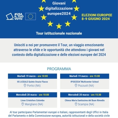 Il tour “Giovani, digitalizzazione, europee2024” arriva in Campania: un ponte verso il futuro europeo