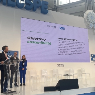 AUTOSTORE VINCE IL PREMIO “PERCORSO OBIETTIVO SOSTENIBILITÀ” ALLA FIERA MECSPE 2024