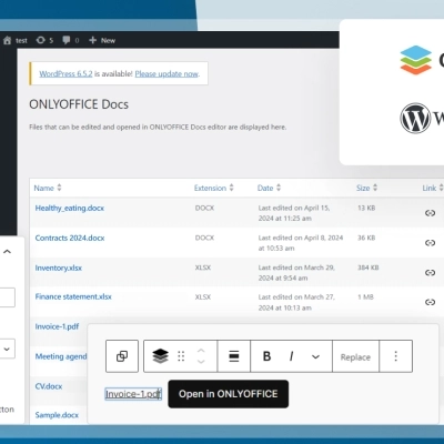 Ottimizzare WordPress: gestione multisito, moduli PDF compilabili, accessi anonimi e altro con plugin di ONLYOFFICE