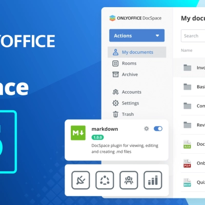 ONLYOFFICE DocSpace 2.5 con stanze pubbliche migliorate, incorporamento di preset e gestione dell'archiviazione