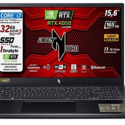 Acer Nitro V15 RTX 4050: Notebook Gaming con i7-13620H e Display 165Hz, Recensione Completa