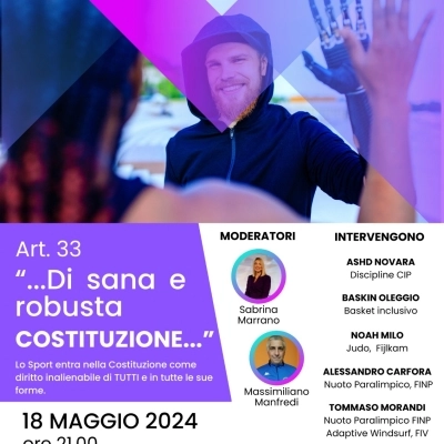 Un convegno su Sport Terapia, Sport e Disabilità, Sabato 18 Maggio ad Oleggio