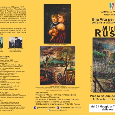 A Palermo la personale del Maestro Michele Russo, “Una Vita per la Pittura” a cura del regista, attore e autore Felice Maria Corticchia 