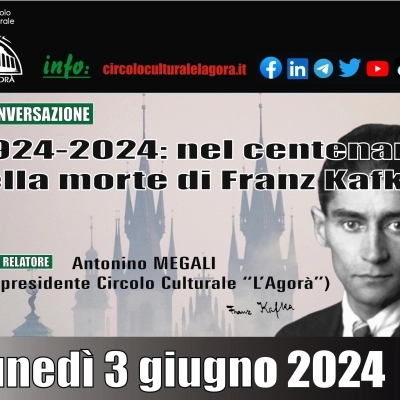 Il Circolo Culturale “L’Agorà” organizza un incontro su Franz Kafka