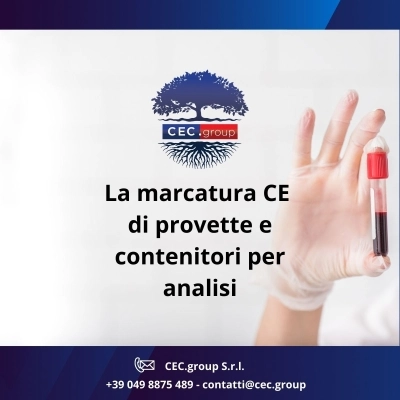 Marcatura CE provette e contenitori per analisi