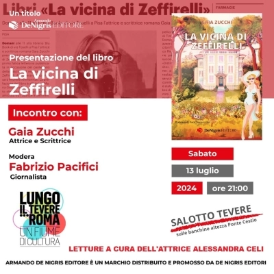 Salotto Tevere: il 13 Luglio Gaia Zucchi presenta 