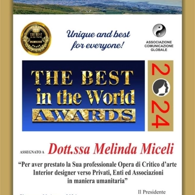 Melinda Miceli insignita del Premio The Best in The world