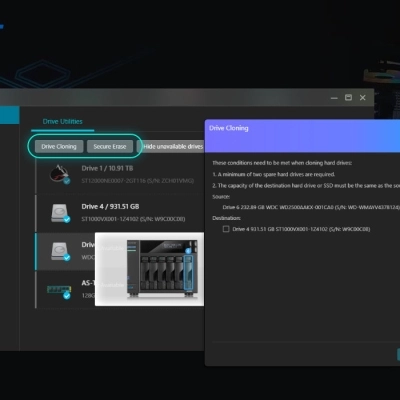 ASUSTOR rilascia Drive Utilities, un’app per la manutenzione degli hard disk, la loro clonazione e la cancellazione sicura dei dati
