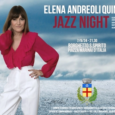 una serata di grande jazz a Borghetto Santo Spirito (SV) con Elena Andreoli e il suo quintetto