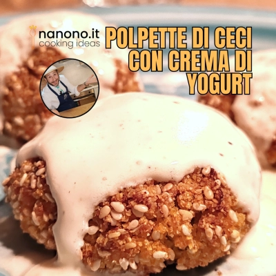 La ricetta di nanono.it: Polpette di ceci con crema di yogurt