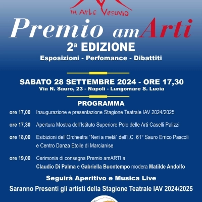 Tutto pronto per la seconda edizione del premio “amARTI”, l’evento organizzato dallo IAV Club e dedicato all’arte in ogni sua forma.