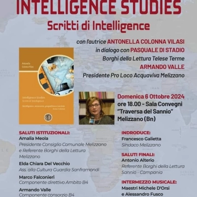 Conferenza sull'intelligence di Antonella Colonna Vilasi a Melizzano 