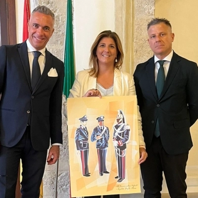 I segretari nazionali del Nuovo Sindacato Carabinieri Toni Megna e Igor Tullio incontrano l’assessore alla Legalità del Comune di Palermo Brigida Alaimo