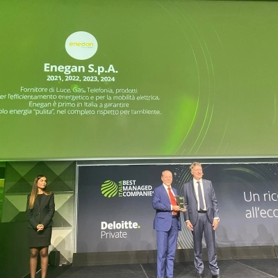 Settima edizione “Best Managed Companies” Award di Deloitte Private - Enegan tra le 67 eccellenze del Made in Italy premiate