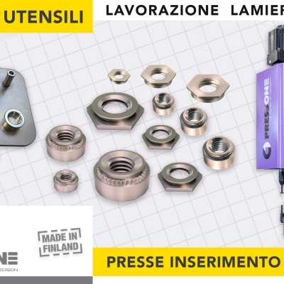 Pressa per fasteners e inserti filettati