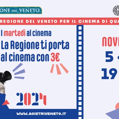 Nel mese di novembre in Veneto si torna al cinema con 3 euro 