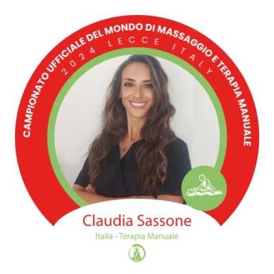 Claudia Sassone da Napoli alla conquista della  4° Edizione del Campionato del Mondo di Massaggio e Terapia Manuale