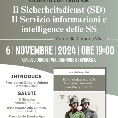 Presentazione libro sull'intelligence di Antonella Colonna Vilasi a Apricena 