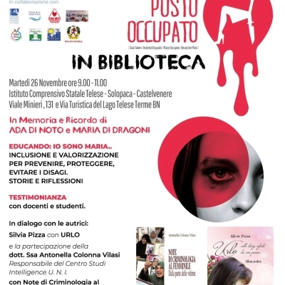 Convegno presso l'Istituto Comprensivo Statale Telese-Solopaca-Castelvenere il 26 novembre alle ore 9