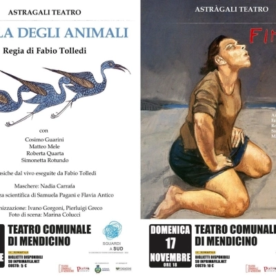 Doppio appuntamento teatrale a Mendicino: il 16 e 17 novembre, la rassegna Sguardi a Sud presenta due spettacoli imperdibili