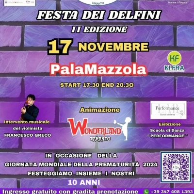 Domenica 17 novembre la seconda edizione della Festa dei Delfini