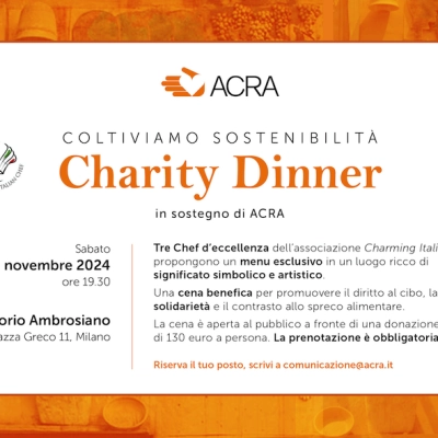 Chef d'eccellenza e personaggi illustri alla Charity Dinner di ACRA